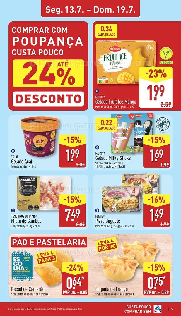 Antevisão Folheto ALDI Promoções de 13 a 19 julho